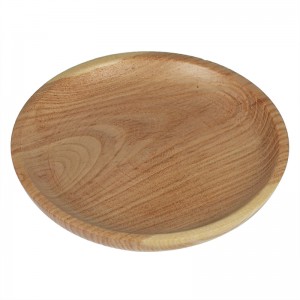 Изображение Тарелка деревянная из глядиции 21см №17