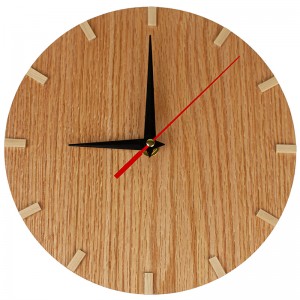 Изображение Часы круглые из красного дуба